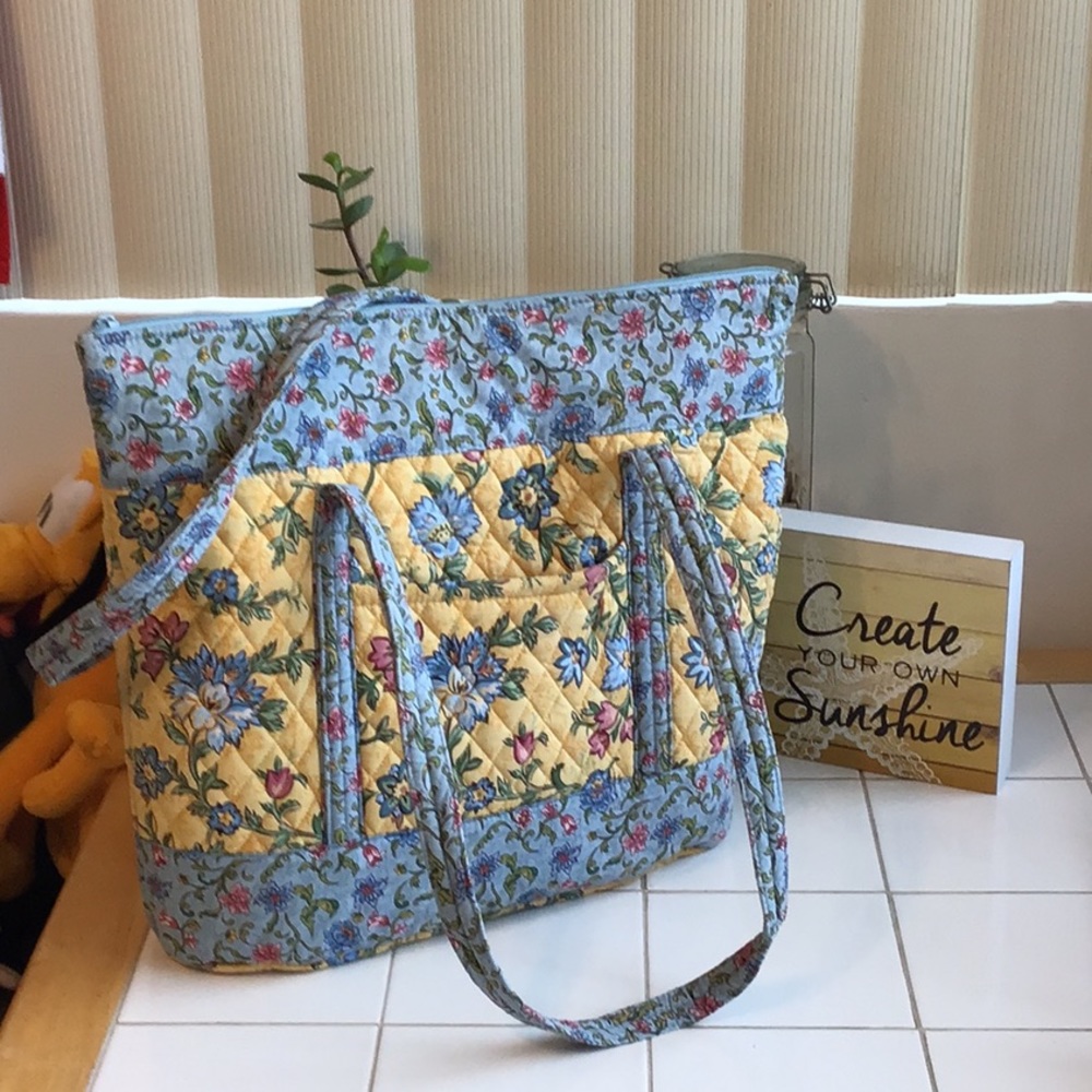 Lightweight Quilted Floral Tote (#5)